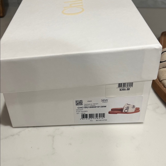 CHLOE: Woody Flat Slides in Black & White - Picture 5 of 6